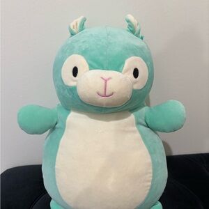 Cute Squishmallow Aqua and Cream Plush Toy